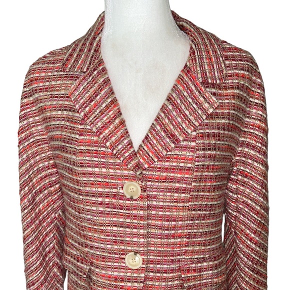 Lafayette 148 Tweed Cropped Blazer - 6 - Picture 2 of 11